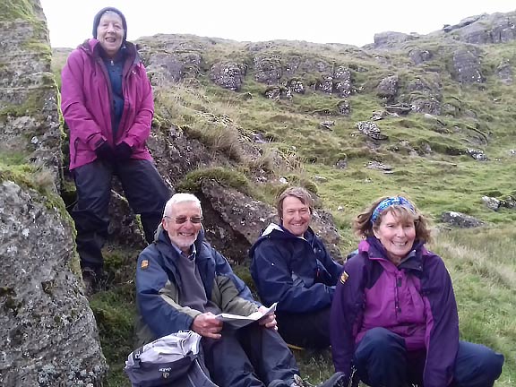 1. Garnedd Ugain
23/9/18. Morning break just before noon after two hours of ascent. Just above llyn Glas. Still smiling. Photo: Ann Jones
Keywords: Sep18 Sunday Richard Hirst