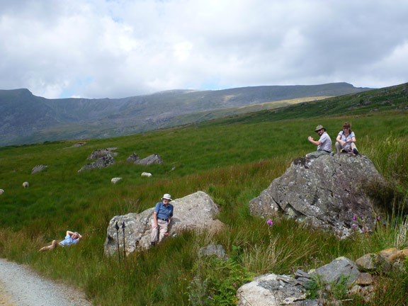 4.Nant y Benglog
15/7/18. Lunch and a rest just after Tal-y-Braich-Uchaf farm, close to the A5..
Keywords: Jul18 Sunday Dafydd Williams