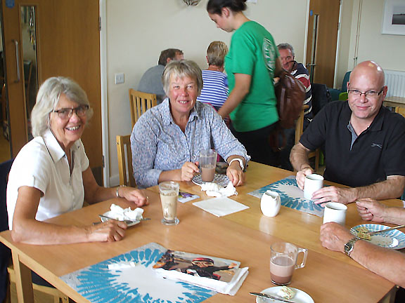 5.Precipice walk - Llyn Cynwch
16/8/18. Llyn Trawsfynydd's Caffi Prysor. Building up strength for the next walk.   Photo: Dafydd Williams.
Keywords: Aug18 Thursday Nick White