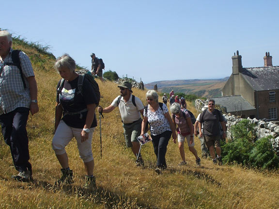 6.Rhiw Coast Path
19/7/18. Climbing up from Penarfynydd Farm. Photo: Dafydd Williams.
Keywords: Jul18 Thursday Lis Williams