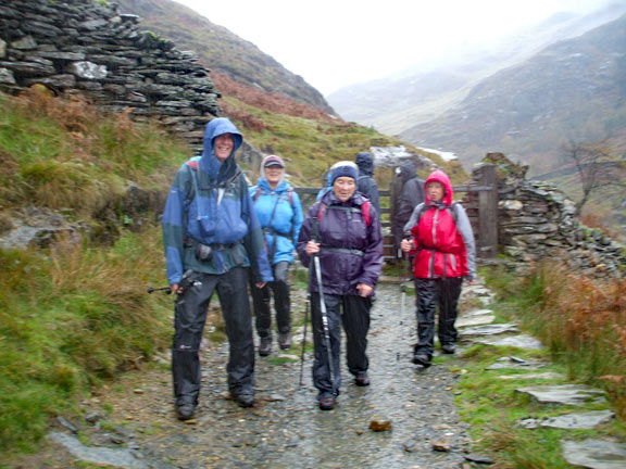 4.Rhyd Ddu to Beddgelert via Cwm Llan
21/10/18. Further down from Gladstone Rock. Our descent has started. Still the rain. Photo: Dafydd Williams.
Keywords: Oct18 Sunday Dafydd Williams