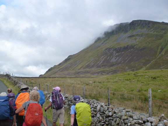 6.Tyrrau Mawr
12/8/18. The last mile or so. Still on Ffordd Ddu with Tyrrau Mawr to our right.
Keywords: Aug18 Sunday Hugh Evans
