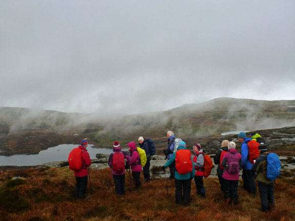 3.Northern Rhinogydd
4/11/18. Just beyond llyn Ddu looking over Llyn Eiddew-mawr with Llyn Eiddew-bach to the right. The low cloud is still with us.
Keywords: Nov18 Sunday Roy Milnes