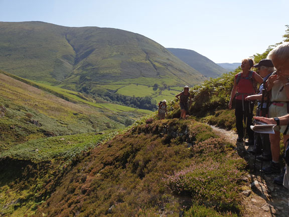 2.Aran Fawddwy
25/8/19. On our way up. Looking down the valley with Glasgwm to the right. It is very hot.
Keywords: Aug19 Sunday Hugh Evans