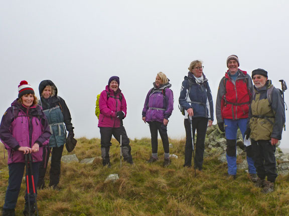 2.Clynnog Hills
17/11/19. Our first peak of the day. Moel Pen-llechog. In the mist.
Keywords: Nov19 Sunday Noel Davey