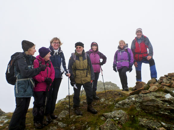 4.Clynnog Hills
17/11/19. At the summit of Gyrn Goch and ready for lunch.
Keywords: Nov19 Sunday Noel Davey