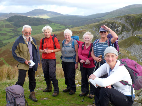 6.Dyffryn Dysynni 'A' walk
6/10/19. On the site of the ancient fort on top of Bird's Rock, with spectacular views of the whole valley.
Keywords: Oct19 Sunday Hugh Evans