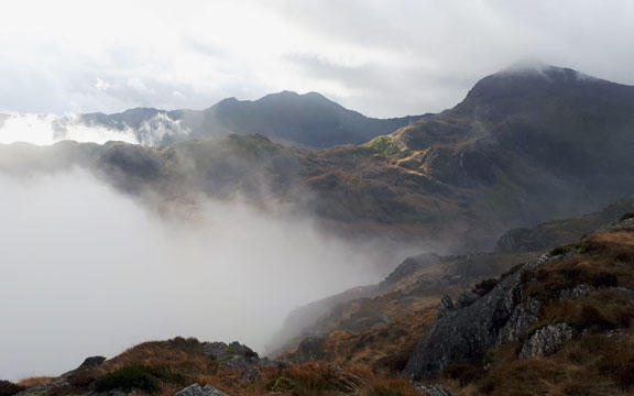 3.Glyders Red Dot Route 'A' walk.
3/11/19. A lovely shot of Crib Goch poking out of the clouds. Photo: Judith Thomas.
Keywords: Nov19 Sunday Richard Hirst