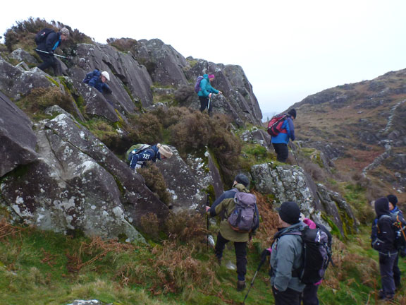 4.Moel y Gest
29/12/19. A quick clamber down a rock obstruction on the ridge to the summit.
Keywords: Dec19 Sunday Judith Thomas