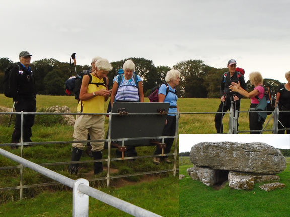 2.Moelfre
22/9/19. The obligatory visit to a burial chamber. The Llugwy Burial Chamber (inset). Nobody tried it for size. Photo: Dafydd Williams.
Keywords: Sep19 Sunday Dafydd Williams