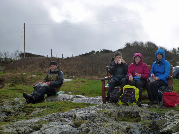 5.Porthor to Porth Gwylan
15/12/19. Lunch at Porth Colmon.
Keywords: Dec19 Sunday Mary Evans
