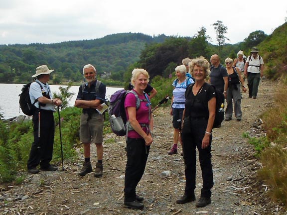 3.Llyn Geirionydd & Llanrhychwyn Church
14/7/19. Walking along the NW side of Llyn Geirionydd. Photo: Dafydd Williams.
Keywords: Jul19 Sunday Dafydd Williams