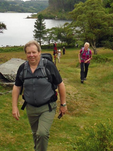 4.Llyn Geirionydd & Llanrhychwyn Church
14/7/19. Approaching the monument to Taliesin (c. 534–c.599). Photo: Dafydd Williams.
Keywords: Jul19 Sunday Dafydd Williams