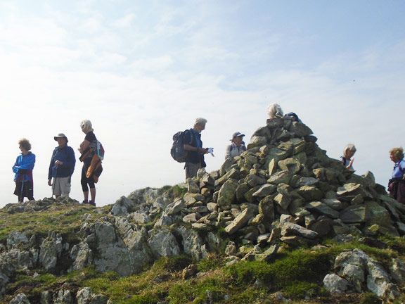 3. Carreg-Anelog
10/9/20. At the summit. Just one head sacrificed. Photo: Dafydd Williams.
Keywords: Sep20 Thursday Judith Thomas