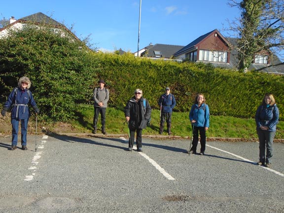 1.Criccieth - Rhoslan
27/9/20. In the surgery car park, Criccieth prior to the start and the leader's stern lecture on the Covid-19 prevention measures. Photo: Dafydd Williams.
Keywords: Sep90 Sunday Dafydd Williams