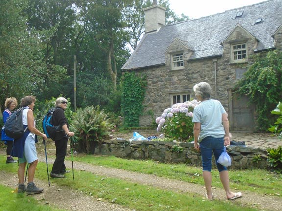 4.Edern - Porth Dinllaen
20/8/20. Admiring a 300 year old cottage on the outskirts of Edern just before the end of the walk. Photo: Dafydd Williams.
Keywords: Aug20 Thursday Megan Mentzoni