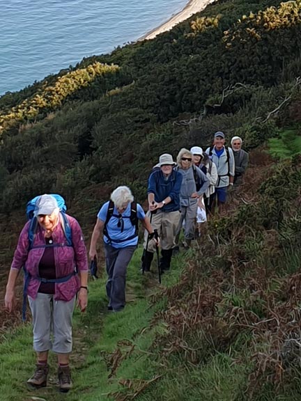 2.Mount Pleasant - Bryn Glas Road Circuit
20/9/20. On the Wales Coastal Path at Gallt y Bwlch, towards the south end of Porth y Nant.
Keywords: Sep20 Sunday Hugh Evans