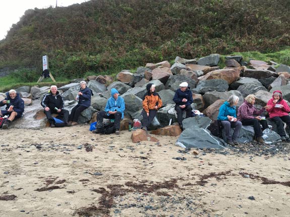 1.Nefyn
24/9/20. Lunching on Porthdinllaen Beach in the rain. Photo: Jan Atherton.
Keywords: Sep20 Thursday Miriam Heald