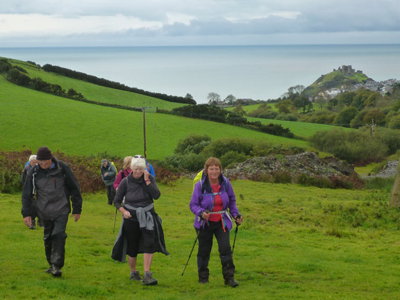 2.Criccieth to Pont Dolbenmaen
4/10/20. Striding up through the old Criccieth Golf Course along Nant y Wyddan.
Keywords: Oct20 Sunday Dafydd Williams