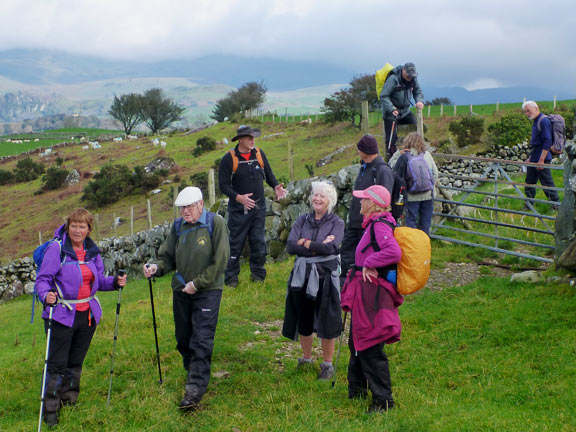 3.Criccieth to Pont Dolbenmaen
4/10/20. another stile negotiated. This one near Ymwlch-ganol. Cwm Pennant and the Nantlle Ridge in the background.
Keywords: Oct20 Sunday Dafydd Williams