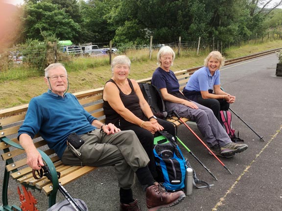 4.Snowdon foothills & Beddgelert Forest
26/08/21. A short break for a cuppa on the Rhyd Ddu station platform. Photo: Mollie Evans.
Keywords: Aug21 Thursday Dafydd Williams