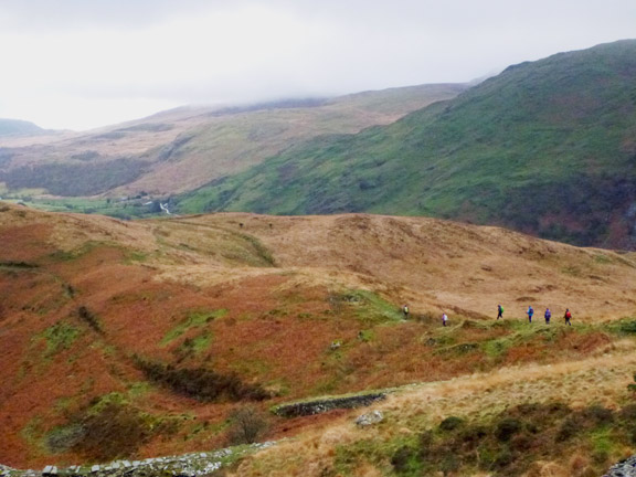 6.Cwm Llefith-Moel yr Ogof-Moel Lefn-Cwm Pennant
28/11/21. Making our way down Cwm Trwsgl and back into Cwm Pennant.
Keywords: Nov21 Sunday Eryl Thomas