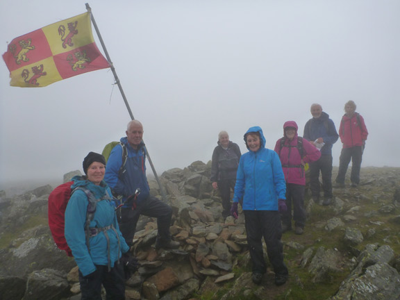 2.Pedol Marchlyn Horseshoe
19/9/21. The summit of Elidir Fach. The flag was already there.  A coffee break was taken.
Keywords: Sep21 Sunday Noel Davey