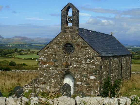 6.Mynytho-Garn Fadryn
8/8/21.The disused church at Llanfihangel Bachellaeth.  Photo: Dafydd Williams.
Keywords: Aug21 Sunday Annie Michael Jean Norton