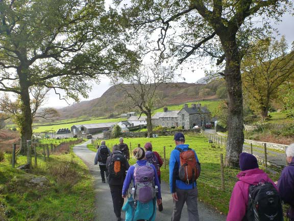 5.Ffestiniog Valleys & Waterfalls
7/11/21. Approaching a very picturesque farm house and outbuildings, to the south of Maen Offeren.
Keywords: Nov21 Sunday Eryl Thomas