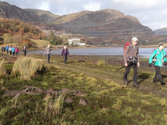 6.Ffestiniog Valleys & Waterfalls
7/11/21. Emerging from the trees and crossing the southern end of Tanygrisiau Reservoir, close to the disused Moelwyn Mine. Photo: Eryl Thomas.
Keywords: Nov21 Sunday Eryl Thomas