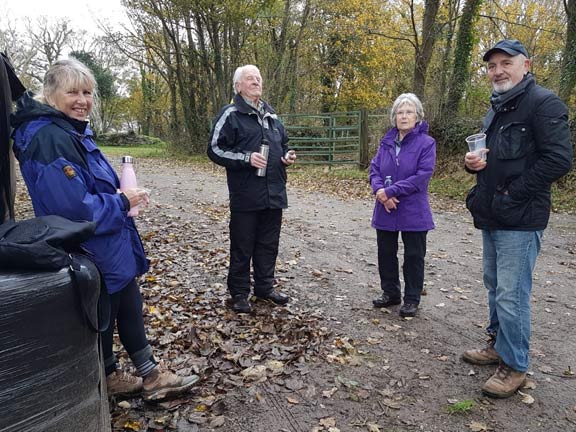 2.Llanbedrog Circular
11/11/21. The coffee aroma is doing a lot for one member. Or is it the smell of well made silage that he is enjoying? Photo: Megan Mentzoni.
Keywords: Nov21 Thursday Miriam Heald