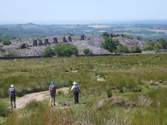 4.Llanllechid
18/7/21. looking down to the disused slate quarry at Bryn Hall.
Keywords: Jul21 Sunday Dafydd Williams