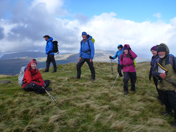 5.Foel Fras - Moel Penamnen
3/10/21. Finally the summit of Moel Penamnen where the wind speed peaked at 53.8 mph. We will look elsewhere for a lunch spot.
Keywords: Oct21 Sunday Hugh Evans