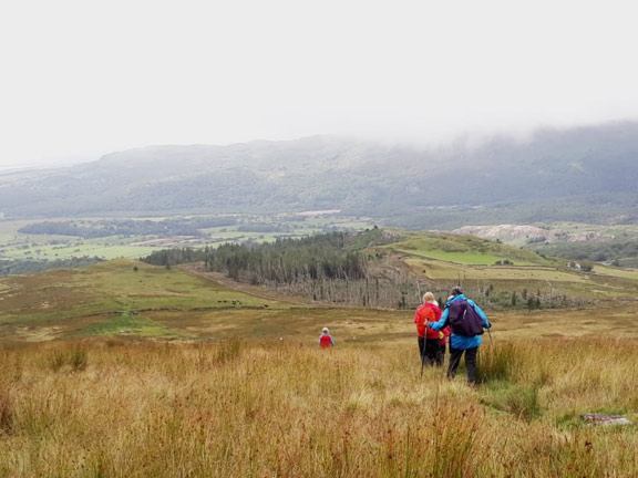 7.Moelwynion
15/8/21. The 'A's descending Moelwyn Bach's western ridge. Photo: Eryl Thomas.
Keywords: Aug21 Sunday Noel Davey Hugh Evans