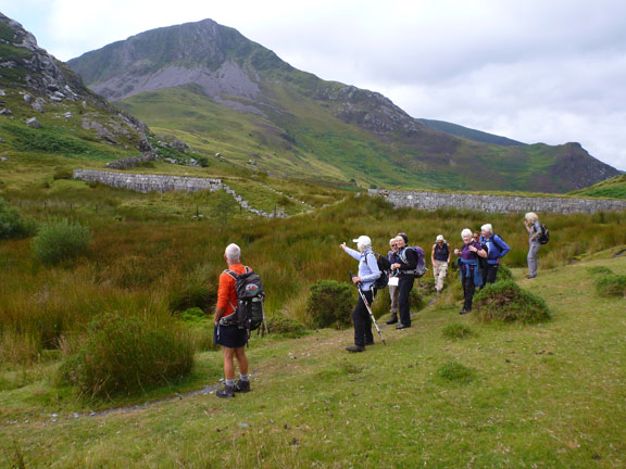 2.Mynydd Mawr
1/8/21. What looks like a breached dam wall, at the foot of Clogwynygarreg.
Keywords: Aug21 Sunday Eryl Thomas