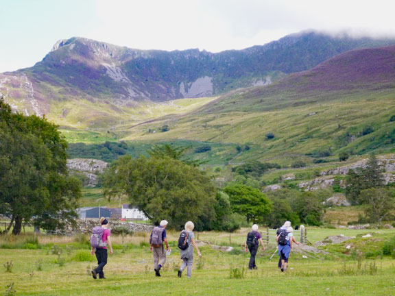 6.Mynydd Mawr
1/8/21. Just crossed Afon Drws-y-Coed as we approach Tal-y-mignedd-isaf farm. Just over a mile yet to walk.
Keywords: Aug21 Sunday Eryl Thomas