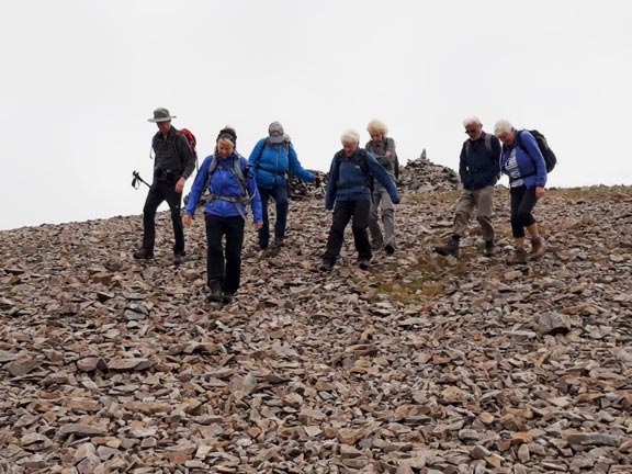 4.Mynydd Mawr
1/8/21. Starting our descent from the summit of Mynydd Mawr. Photo: Eryl Thomas.
Keywords: Aug21 Sunday Eryl Thomas