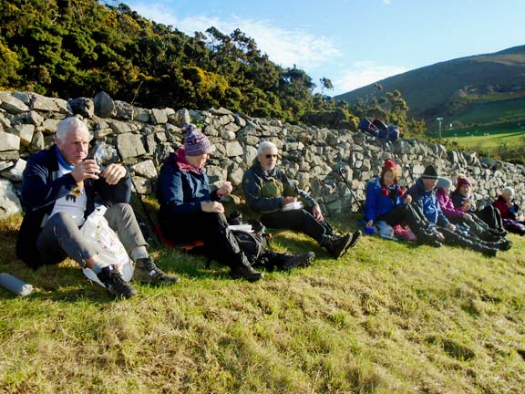 6.Nefyn-Gwylwyr-Pistyll-Coast Path
2/12/21. Lunch propped up against a wall above the cemetery. Photo: Dafydd Williams.
Keywords: Dec21 Thursday Gwynfor Jones