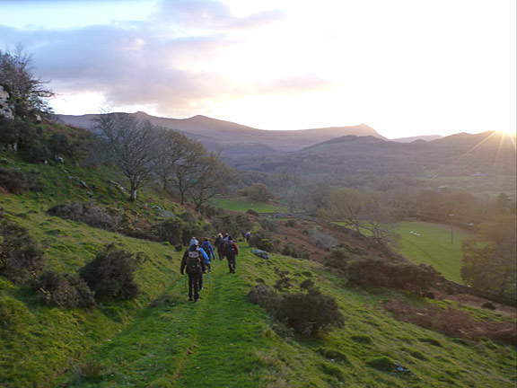 7.Foel Offrwn & Precipice walk
21/11/21. Walking down towards the road with the remains of Cymer Abbey to  our right and an iron age settlement to our left. Just a mile left until we reach the car park. The end of a brilliant day.
Keywords: Nov21 Sunday Noel Davey