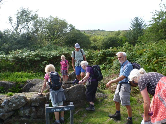 7.Hills of Rhiw
29/8/21. A brief stop at Fynnon Saint recently cleared and repaired by at least one of our number.
Keywords: Aug21 Sunday Noel Davey