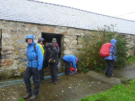 5.Sarn Circuit
31/10/21. A welcome shelter for lunch.
Keywords: Oct21 Sunday Ann Jones