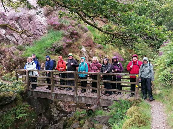 3.Cronfa Tanygrisiau
5/8/21. Group photograph on the bridge over Afon Nant Du. Photo: Tecwyn Williams.
Keywords: Aug21 Thursday Tecwyn Williams