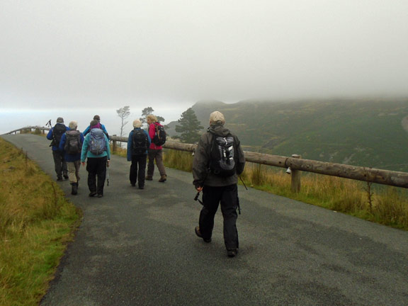 2.Yr Eifl - Tre'r Ceiri
22/8/21. The group was able to get below the mist by walking down towards Nant Gwrtheyrn. Photo: Dafydd Williams.
Keywords: Aug21 Sunday Judith Thomas