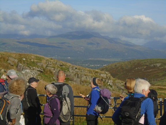 2.Moel Ysgyfarnogod & Foel Penolau 
10/10/21. Looking back after 1/3rd of a mile looking north with the Moelwyns in the background. Photo: Dafydd Williams.
Keywords: Oct21 Sunday Gareth Hughes
