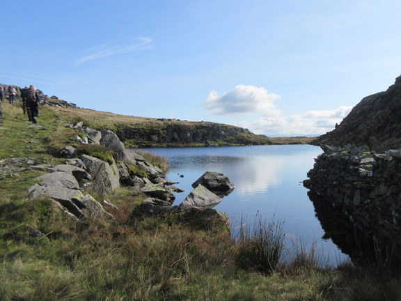 5.Moel Ysgyfarnogod & Foel Penolau 
10/10/21. We pass a very tranquil Llyn Du Photo: Julia Miflin.
Keywords: Oct21 Sunday Gareth Hughes