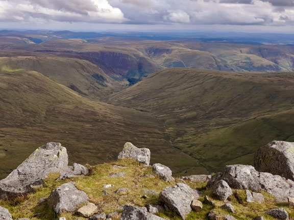 4.Aran Fawddwy
4/9/22. Looking east from the summit of Aran Fawddwy down Cwm Llaethnant with Foel Hafod-fynydd to the north and Foel Hafod-fynydd to the south. Photo: Judith Thomas.
Keywords: Sep22 Sunday Gareth Hughes