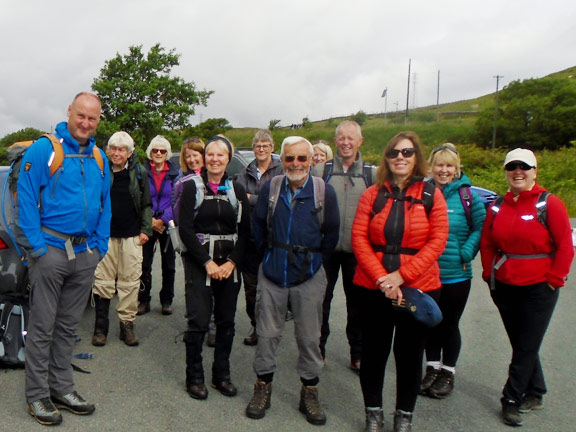 1.Arenig Fawr - Moel Llyfnant
03/07/22.  The A walkers who will be doing both Arenig Fawr and Moel Llyfnant., starting off from Pont Rhyd-y-fen. Some of the B walkers are in this photograph! Photo: Dafydd Williams.
Keywords: Jul22 Sunday Gareth Hughes Dafydd Williams
