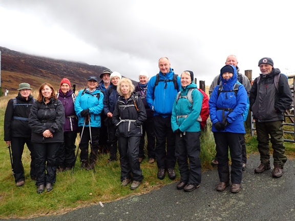 1.Carnedd y Cribau
23/10/22. Ready for off from a layby close to the Pen-y-Gwryd Hotel.
