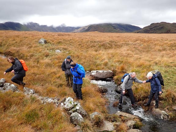 2.Carnedd y Cribau
23/10/22. Crossing the fast running Afon Nant y Llys.
