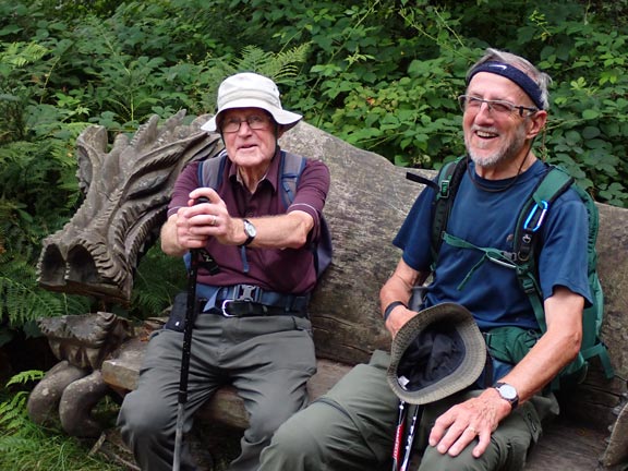 7.Craflwyn - Watkin Path circular
28/08/22.  Two members brave the dragon's seat. Hopefully it is not cursed.
Keywords: Aug22 Sunday Dafydd Williams